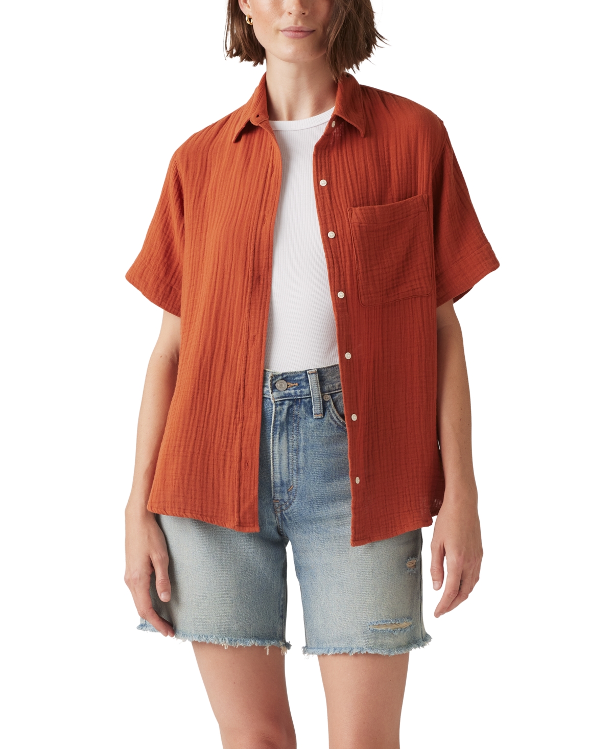 Levi's Women's Darlene Printed Short-sleeve Shirt