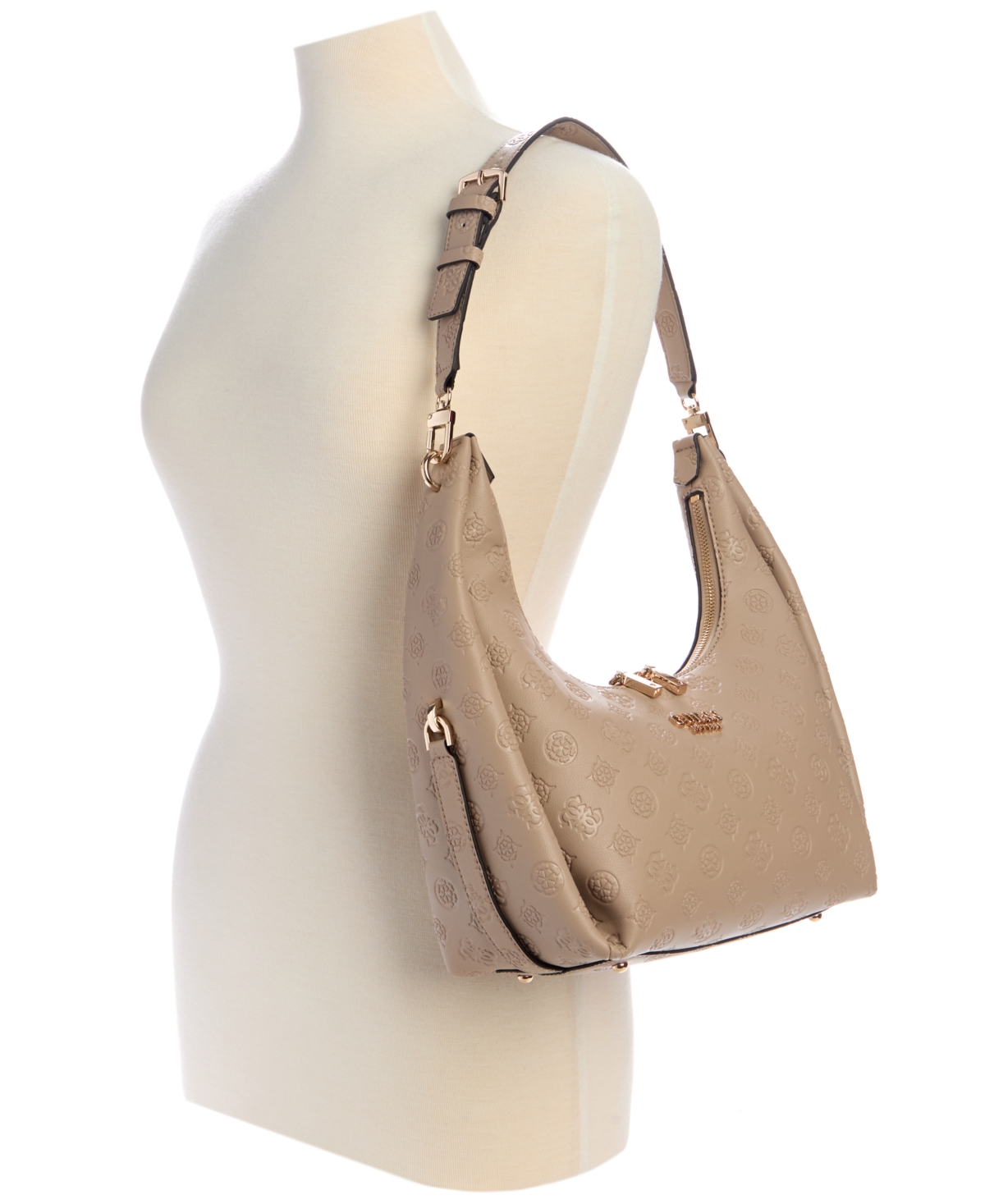 GUESS PHOEBE LOGO HOBO SHOULDER BAG 