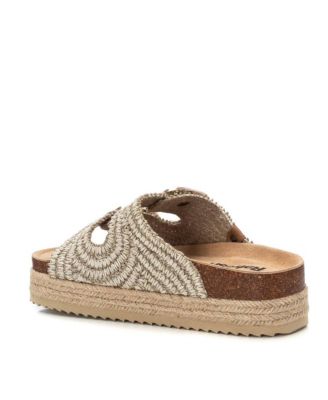 Women's Footbed Jute Wrapped Platform Sandals By Xti