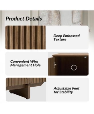 Modern Adamo 58"Wide 4 door Wood Sideboard