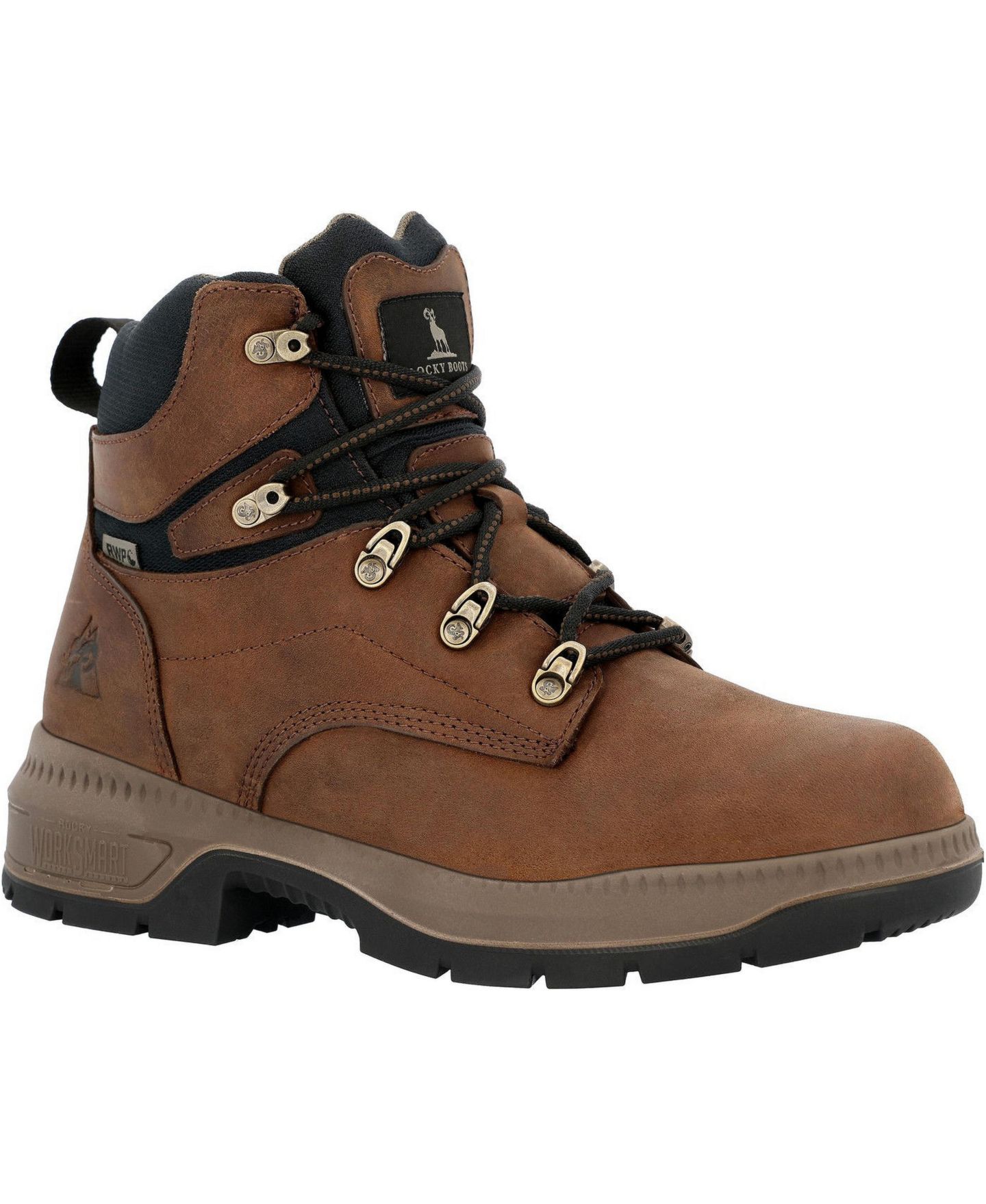 Мужские ботинки ROCKY Worksmart Waterproof Composite Toe Work Boot, цвет: Crazy Horse — фото 1