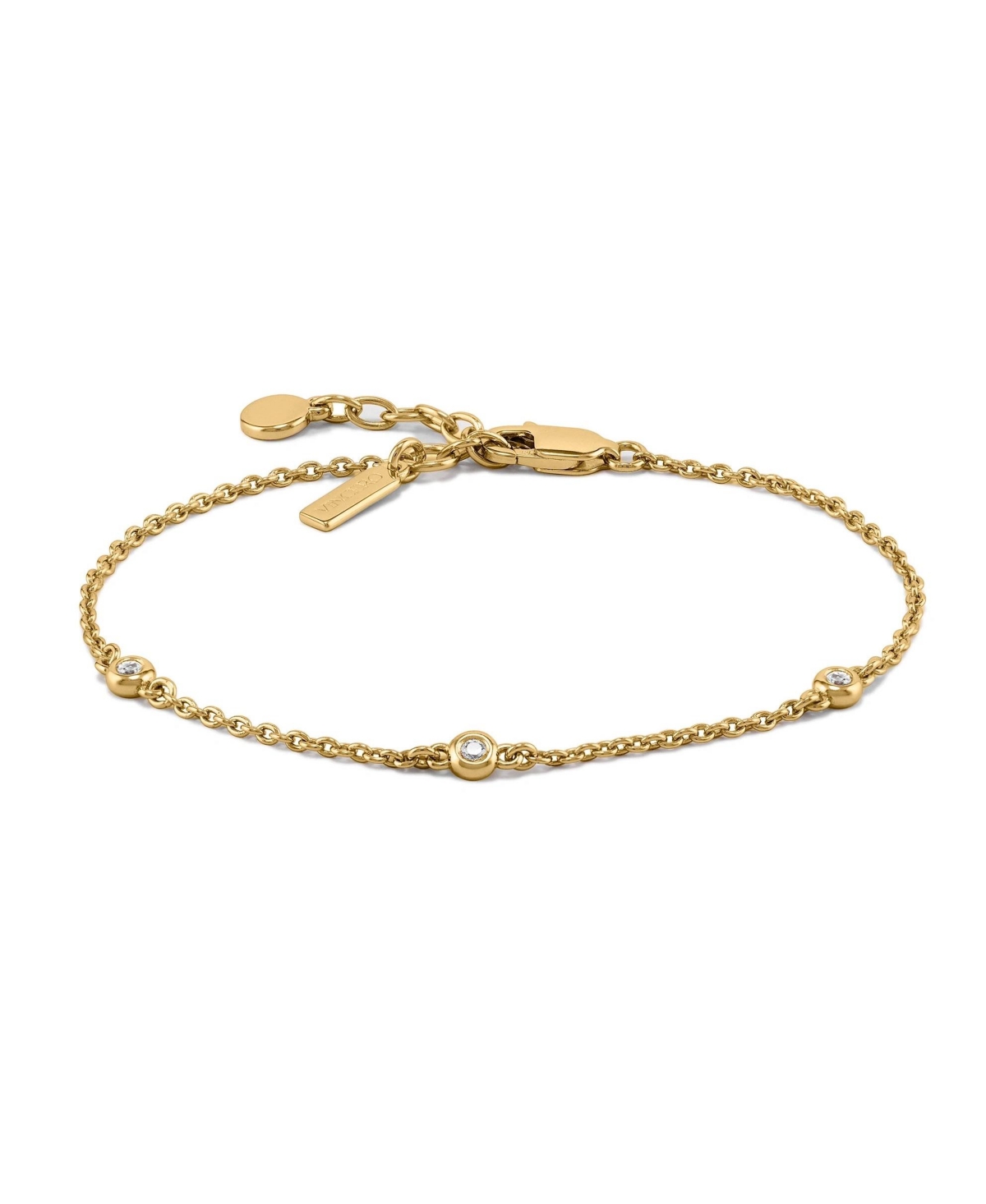 Women's The Sapphire Trio Bracelet in 14K Gold Over Stainless Steel - Gold