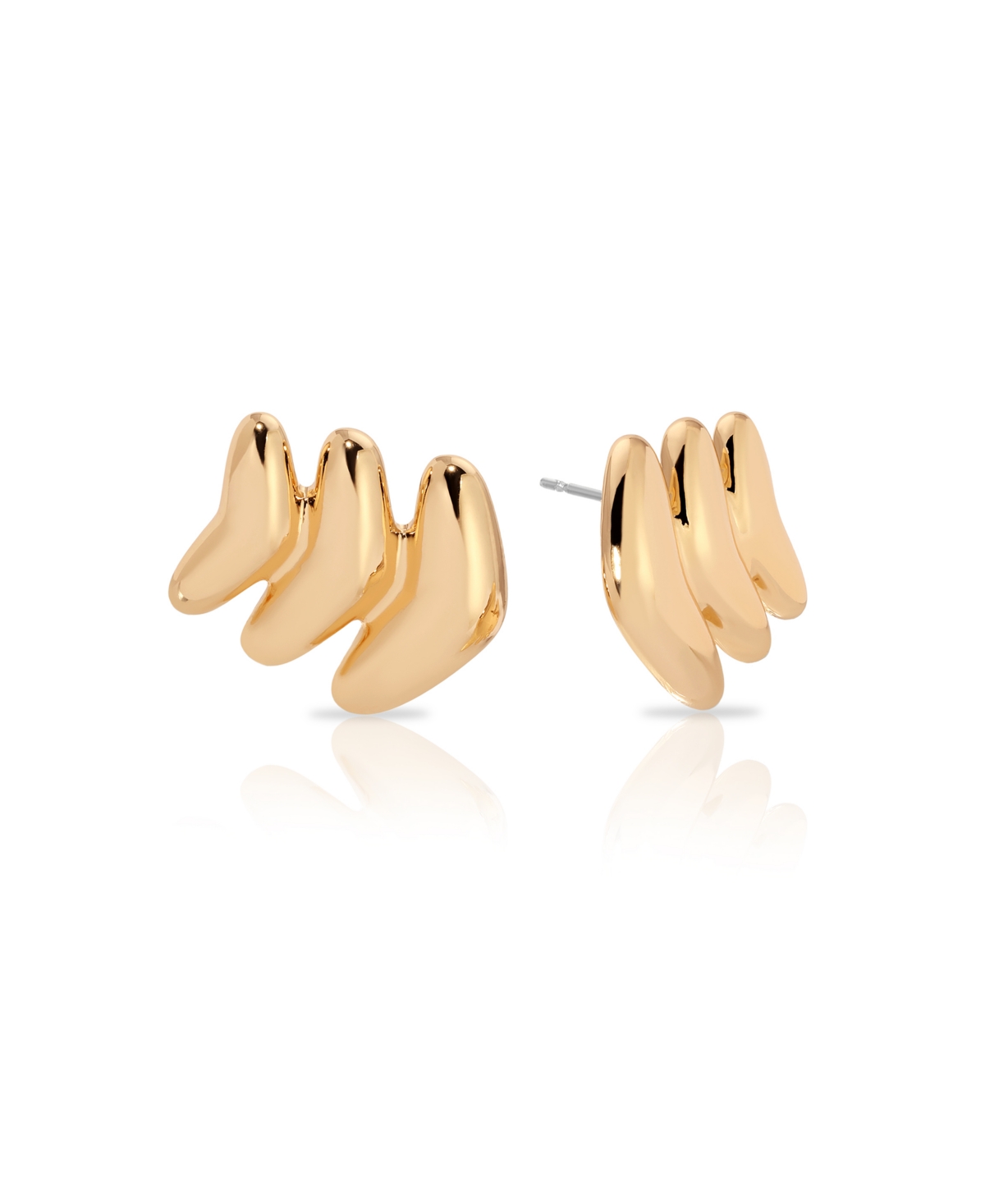 Ettika Metal Moderna Stud Earrings