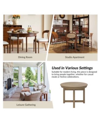 Pedro Modern Solid Wood Extendable Dining Table