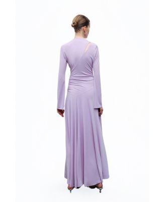 Women's Long Sleeve Maxi Dress with Accessory Detail
