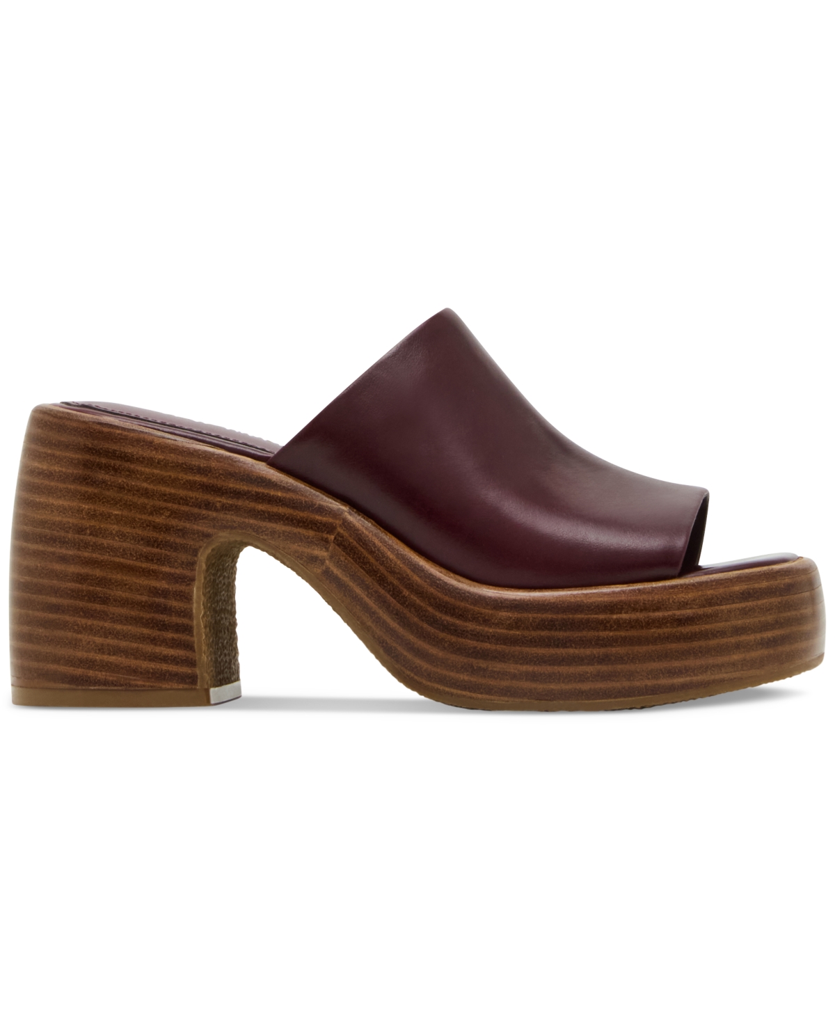 Steve Madden Shanton Platform Slide Sandal In Burgundy