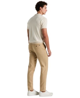 Men's Flat-Front Linen-blend Chino Pants