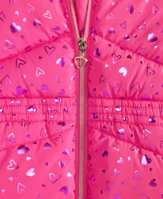Toddler and Little Girls Foil Quilt Puffer Jacket