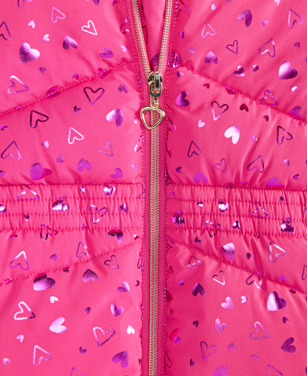 S Rothschild & Co Toddler And Little Girls Foil Quilt Puffer Jacket In Pink