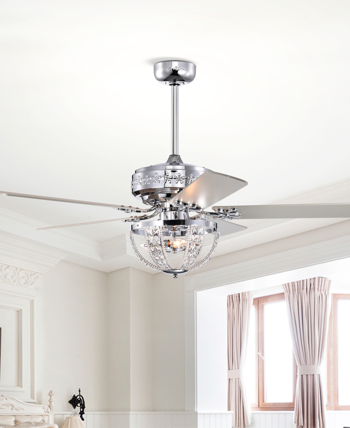 Home Accessories 52" Santana 3-light Indoor Ceiling Fan Chandelier