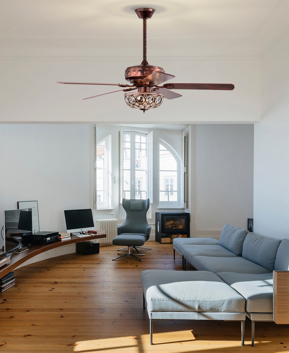 Home Accessories 52" Jasiah 3-light Indoor Ceiling Fan Chandelier