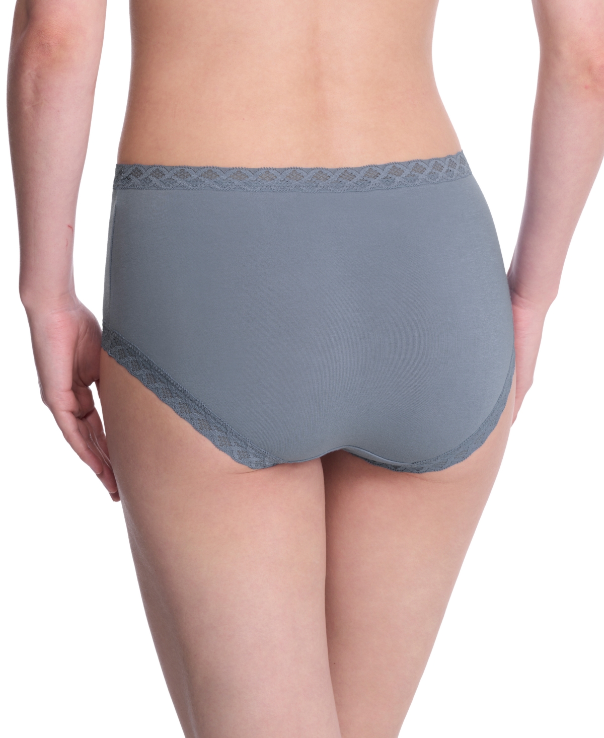 Natori Bliss Lace-trim High Rise Cotton Brief 755058