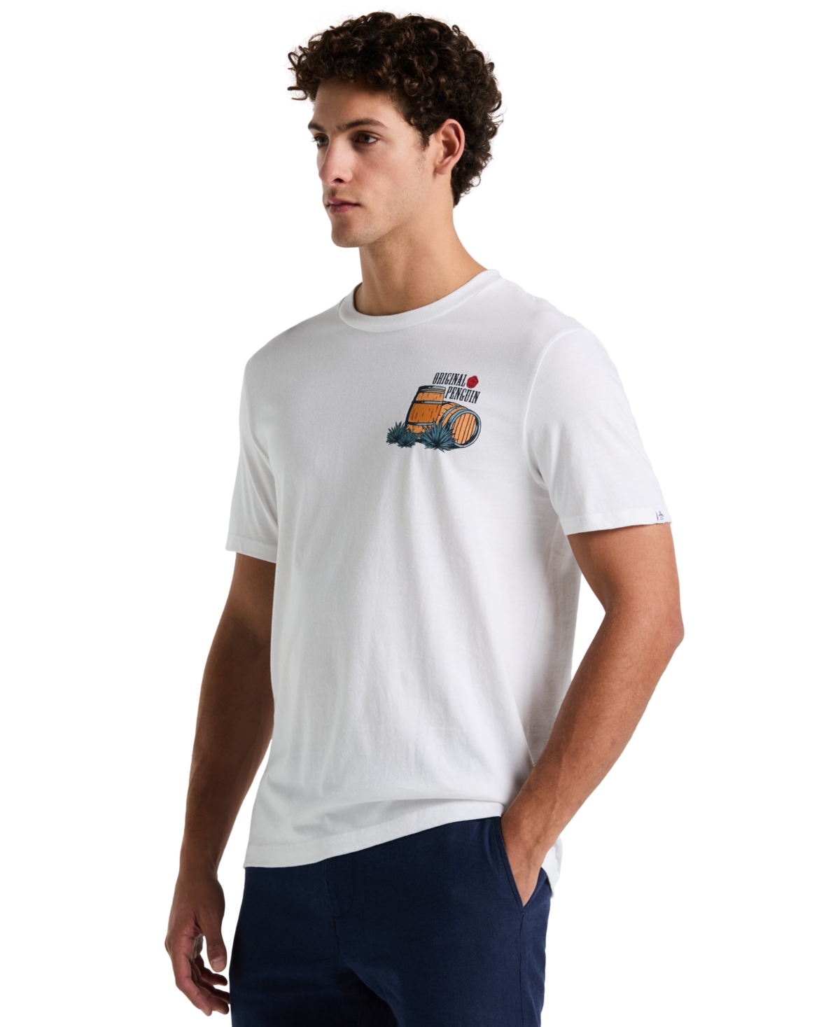 Men's Slim-Fit Agave Tequila Graphic Jersey T-Shirt - Bright White