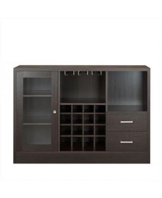 Solid Wood Frame with Five Shelves and Two Drawers – Durable Storage Unit for Home or Office