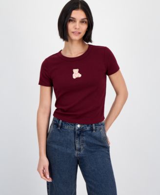 Hippie Rose - Juniors' Mini Graphic-Print T-Shirt