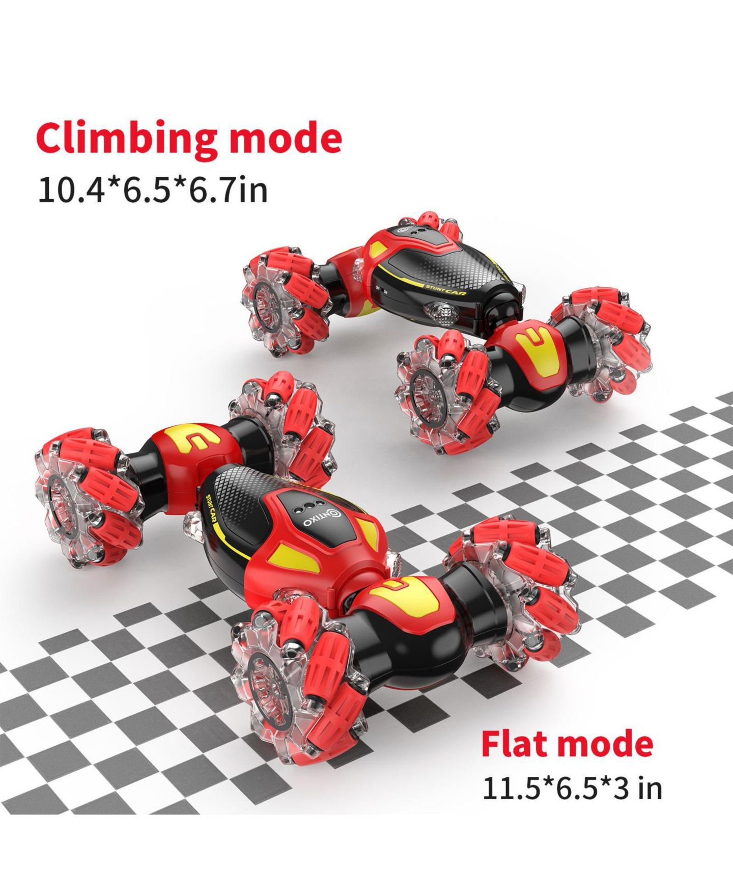 Детская игрушка Contixo SC10 Cobra 4WD LED Lights RC Stunt Car, Ages 8+, цвет: Красный — фото 3