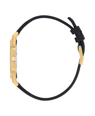 Unisex Analog Black Silicone Watch, 39mm