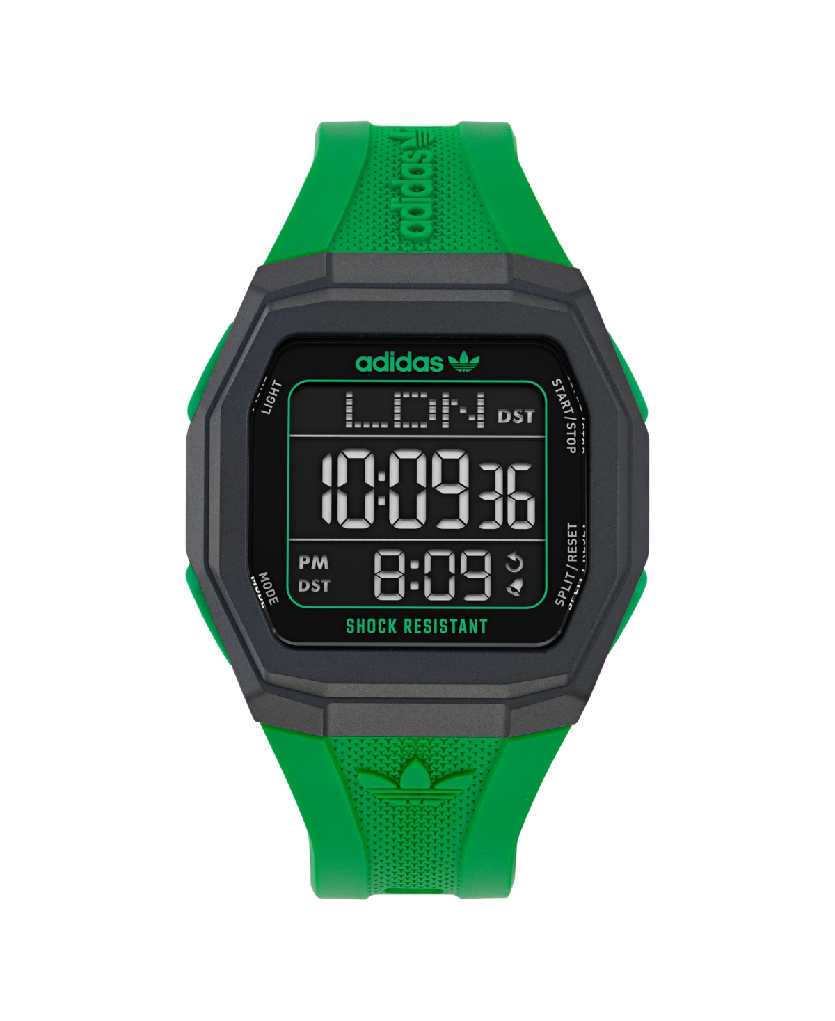 Adidas Originals Unisex Analog Green Resin Watch, 48mm