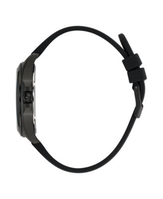 Unisex Analog Black Silicone Watch, 40mm