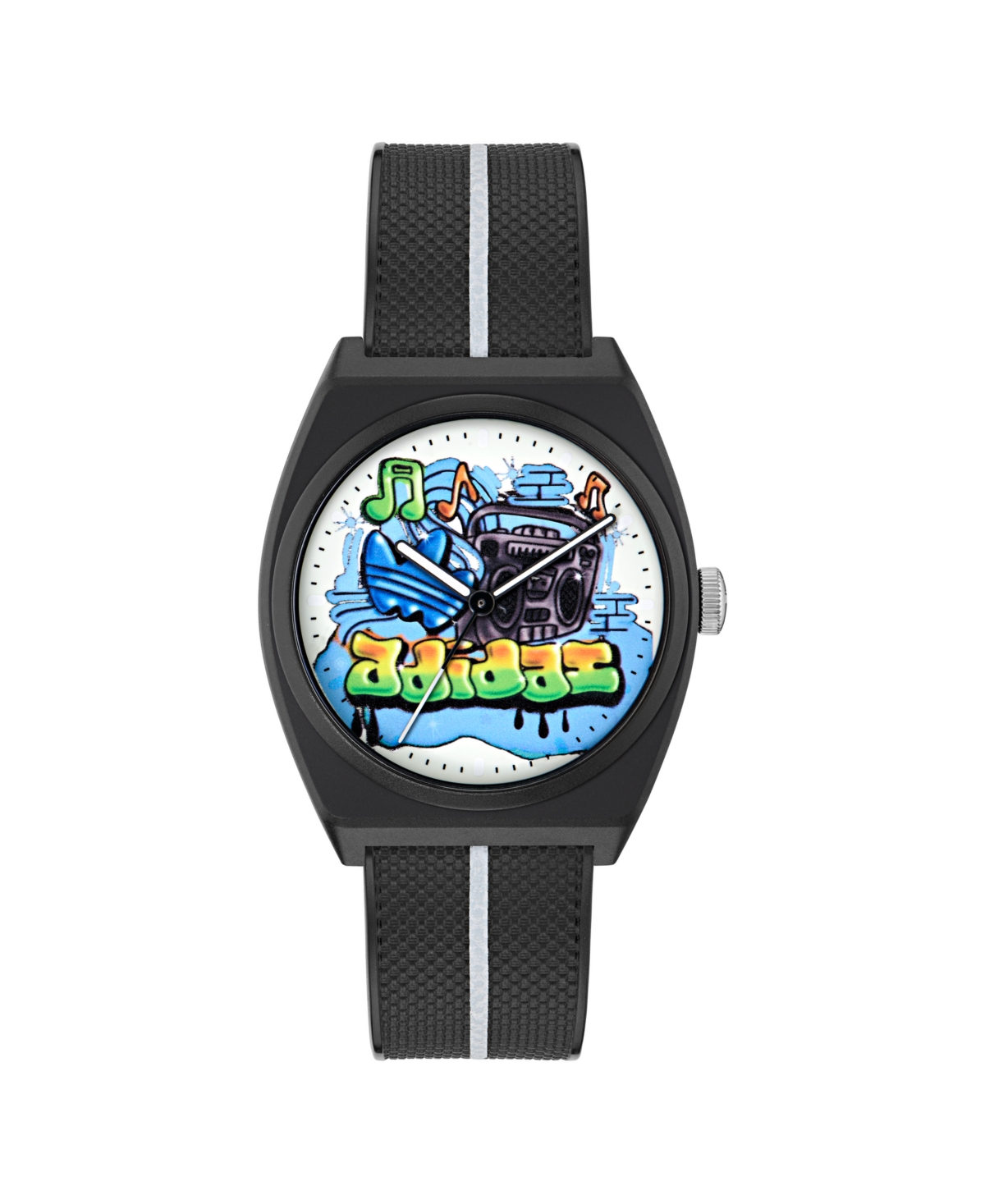 Adidas Originals Unisex Analog Black Resin Watch, 38mm