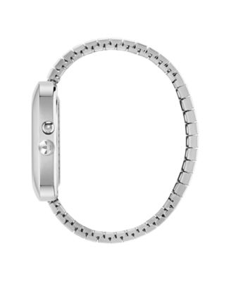 Unisex Analog Silver-Tone Stainless Steel Watch, 37mm