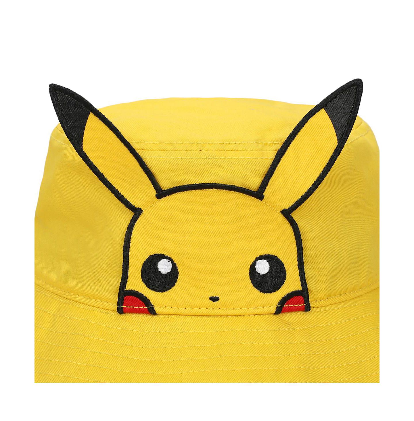 Панама Pokemon Pikachu Face с 3D-плюшем, унисекс, для взрослых, цвет: Жёлтый — фото 3