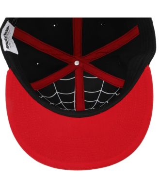 Men's Spider-Man Into The Spider-Verse Miles Morales Logo Adult Black Snapback Cap
