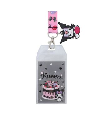 Cherries & Cookies 22-Inch Lanyard With Kuromi Charm and Clear ID Sleeve