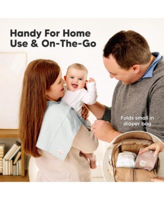 6pk Shea Baby Burp Cloths, Cotton Burping Cloths for Babies, Boys, Girls, Soft & Absorbent Spit Up Rag