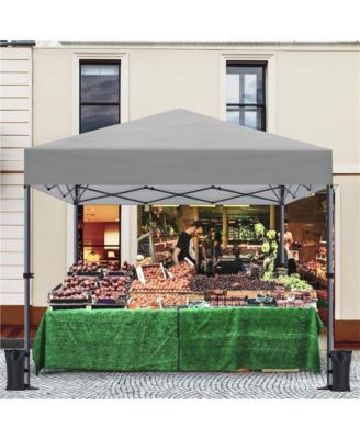 10x10FT Pop-up Canopy with One-Push-To-Lock Setup Mechanism, Beige