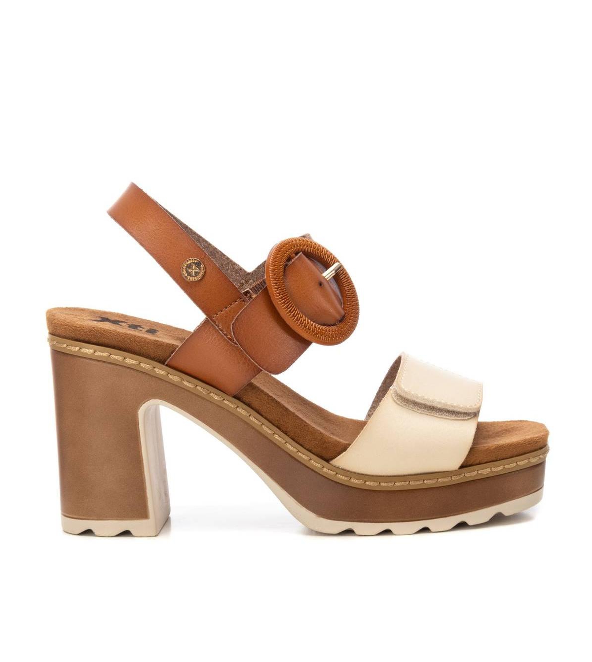 Women's Heeled Platform Sandals By Xti - White