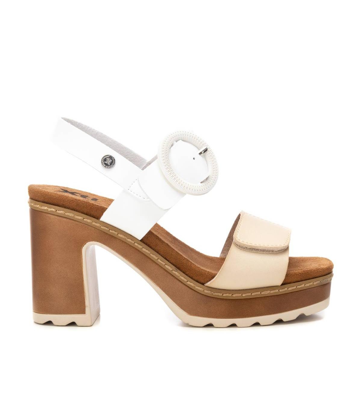 Women's Heeled Platform Sandals By Xti - White