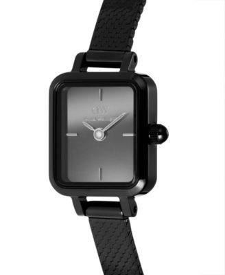 Women's Analog Black Stainless-Steel Watch, 16mm