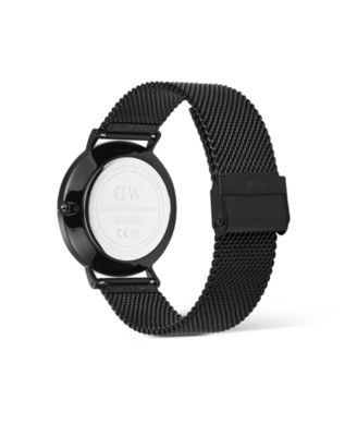 Men's Analog Black Stainless-Steel Watch, 40mm