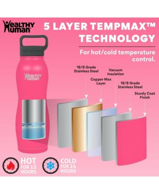 Curve Stainless Steel Bottle: 21oz - Hawaiian Pink