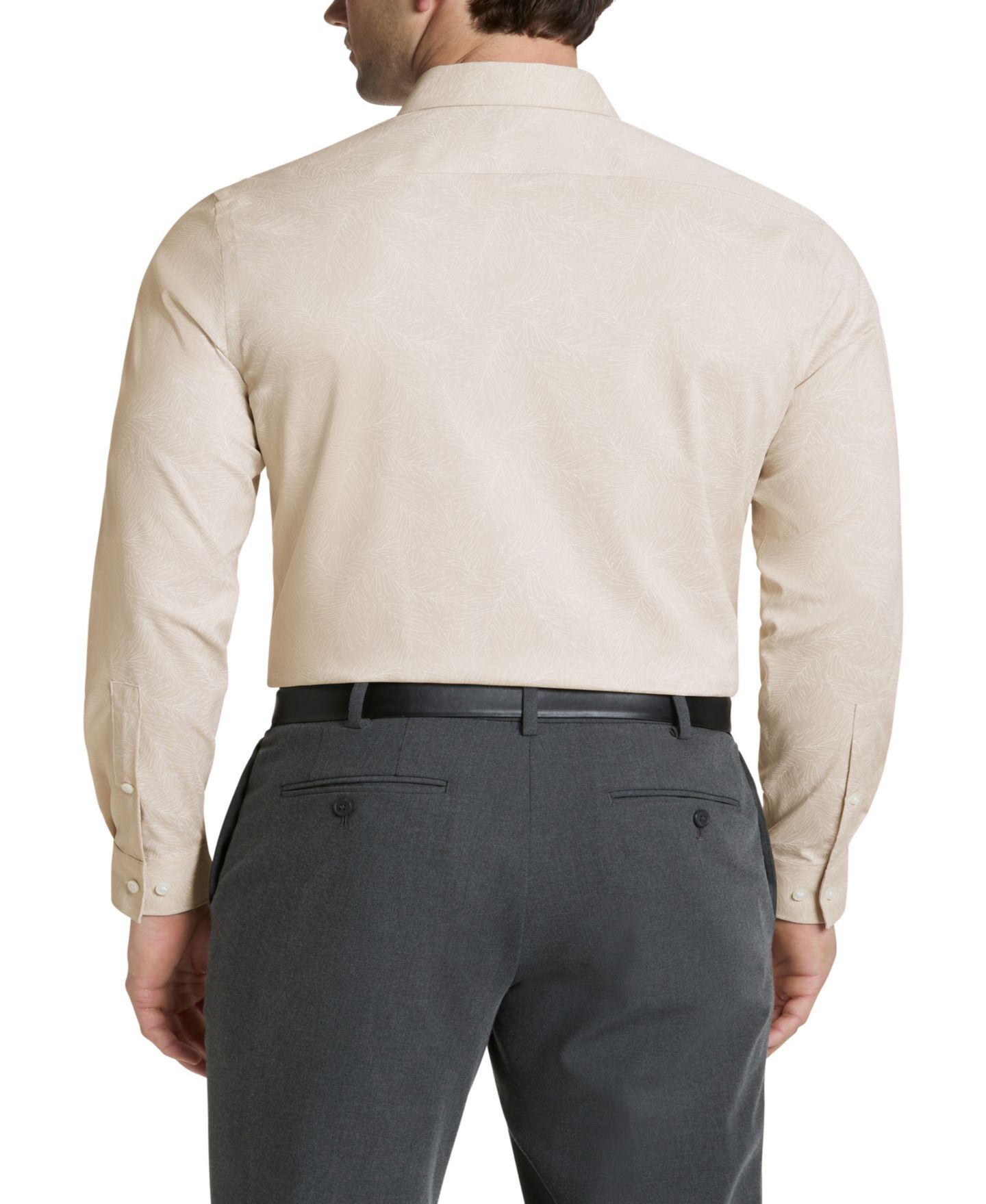 Мужская рубашка Michael Kors Eco Passport Stretch Untucked Shirt, Slim Fit, цвет: Рыжевато-коричневый — фото 2