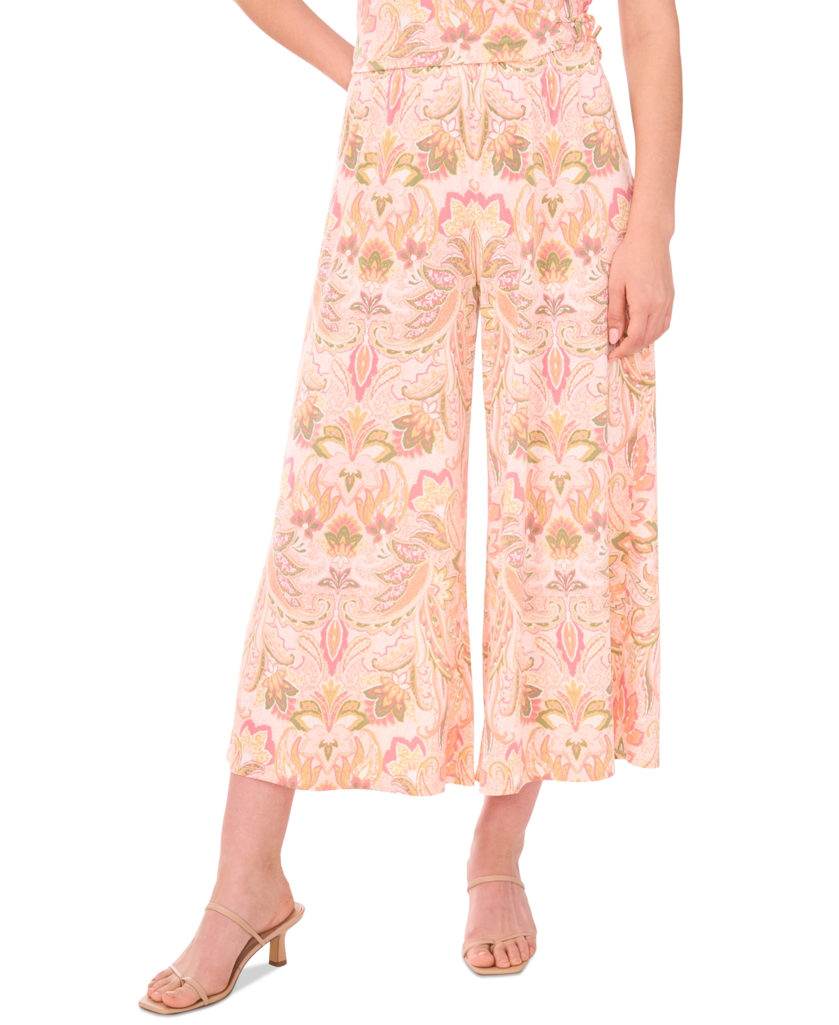 Women's Printed Pull-On Wide-Leg Pants - Lantana