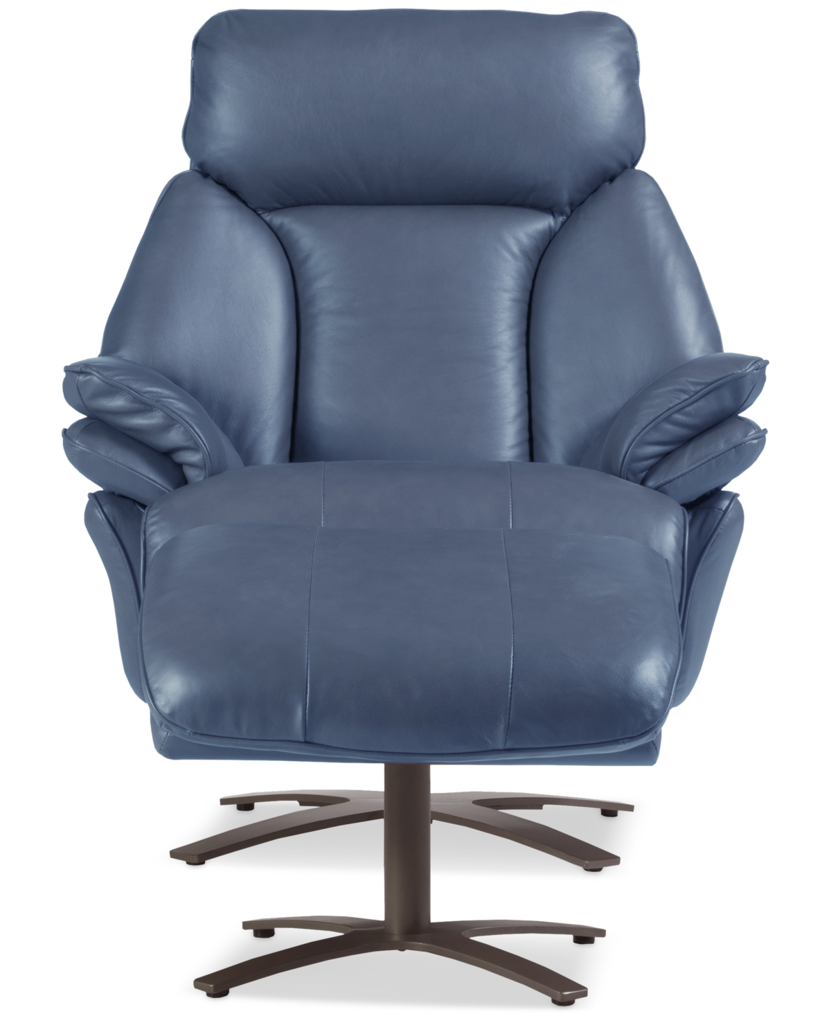 Macy's Guermo Leather Power Recliner, Exclusively At  In Blue