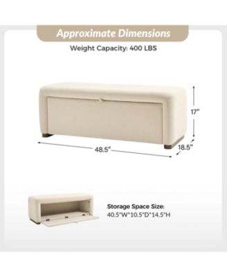 Alicia Modern Storage Bench with Side-opening Storage