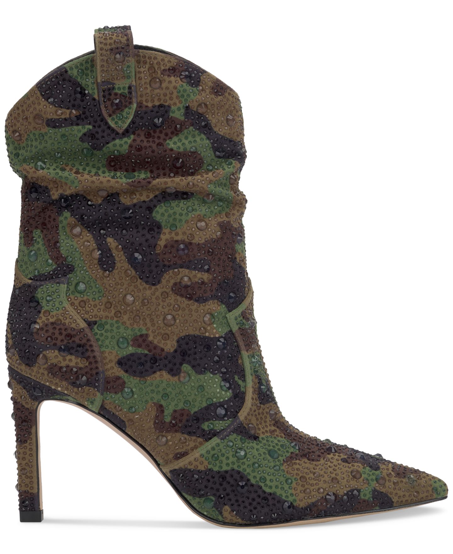 Женские ботинки Jessica Simpson Evgena Stiletto Western Booties, цвет: Зелёный разноцветный камуфляжный — фото 2