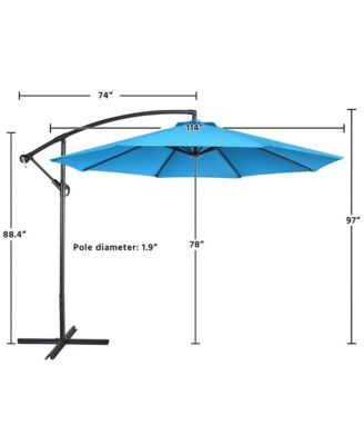 10 Ft Patio Offset Umbrella Cantilever Umbrella