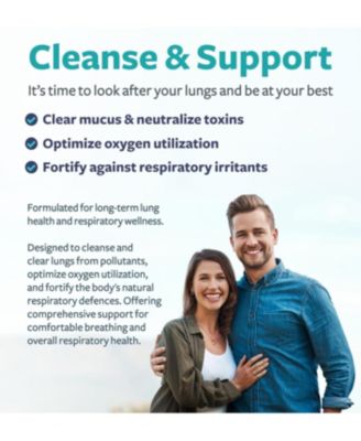 Respiratory Support Blend Capsules, Deep Lung Cleanse for Bronchial Health with Quercetin, Cordyceps, & Bromelain, Health's Harmony, 120ct