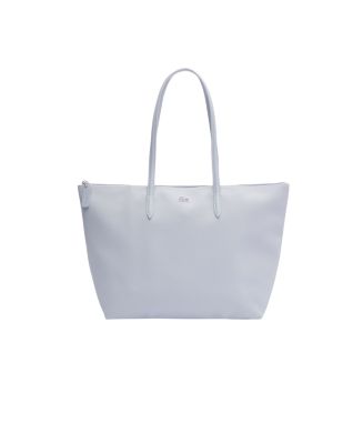 ★LACOSTE★ Women's Lenglen Large Tote Bag Ivory NU5015D55GQ Lacoste Large Lenglen Leather Bag in White | Lyst