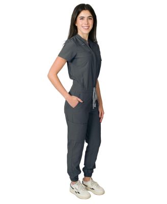 Women's Scrubs Jumpsuit with 8 Pockets