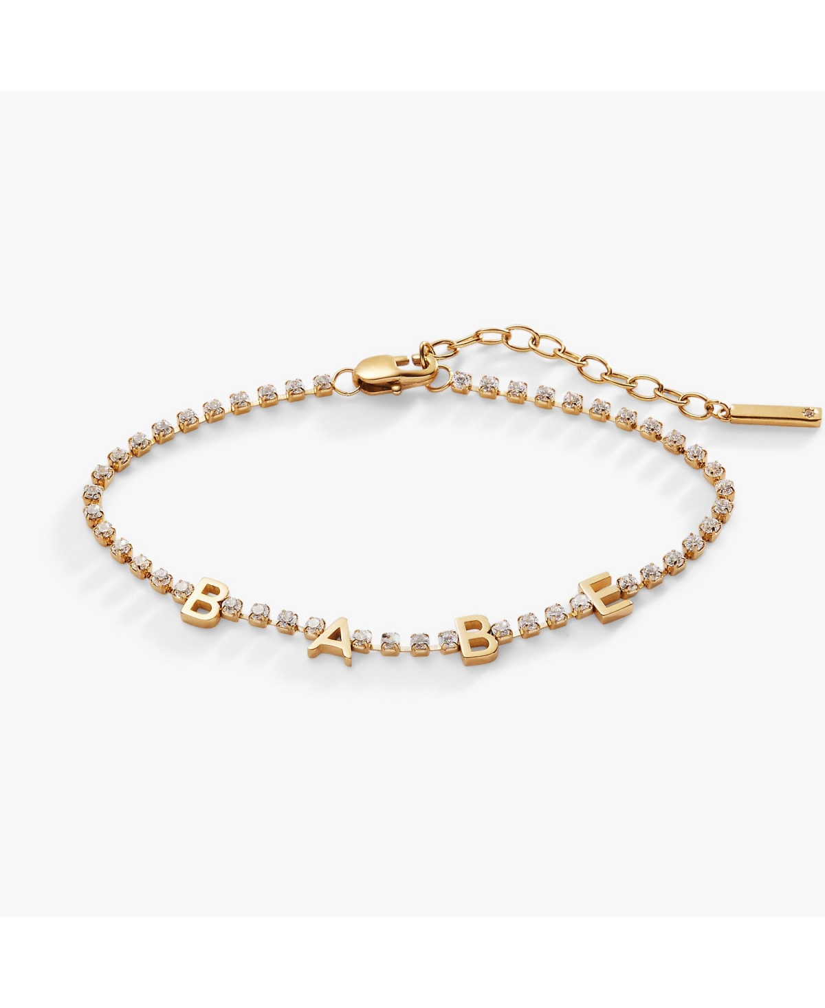 Babe Tennis Chain Bracelet - Gold