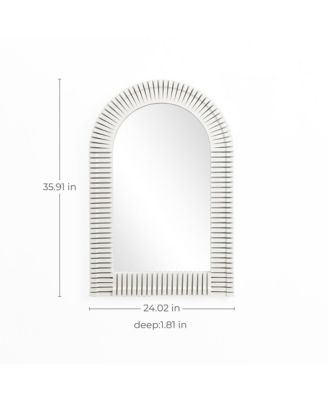 White Arch Rectangle 36-Inch Tall Wall Mirror, Accent and Vanity