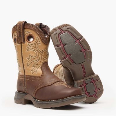 Kids Lil  Rebel by Kids  Brown Tan Western Boot