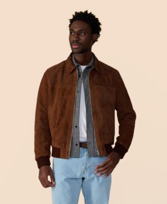 Men's Men s Suede Bomber Jacket, Created for Macy s
