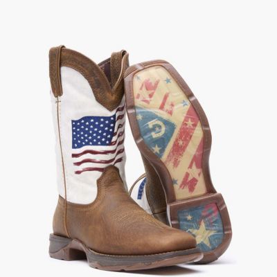Lady Rebel by Women's Distressed Flag Embroidery Western Boot