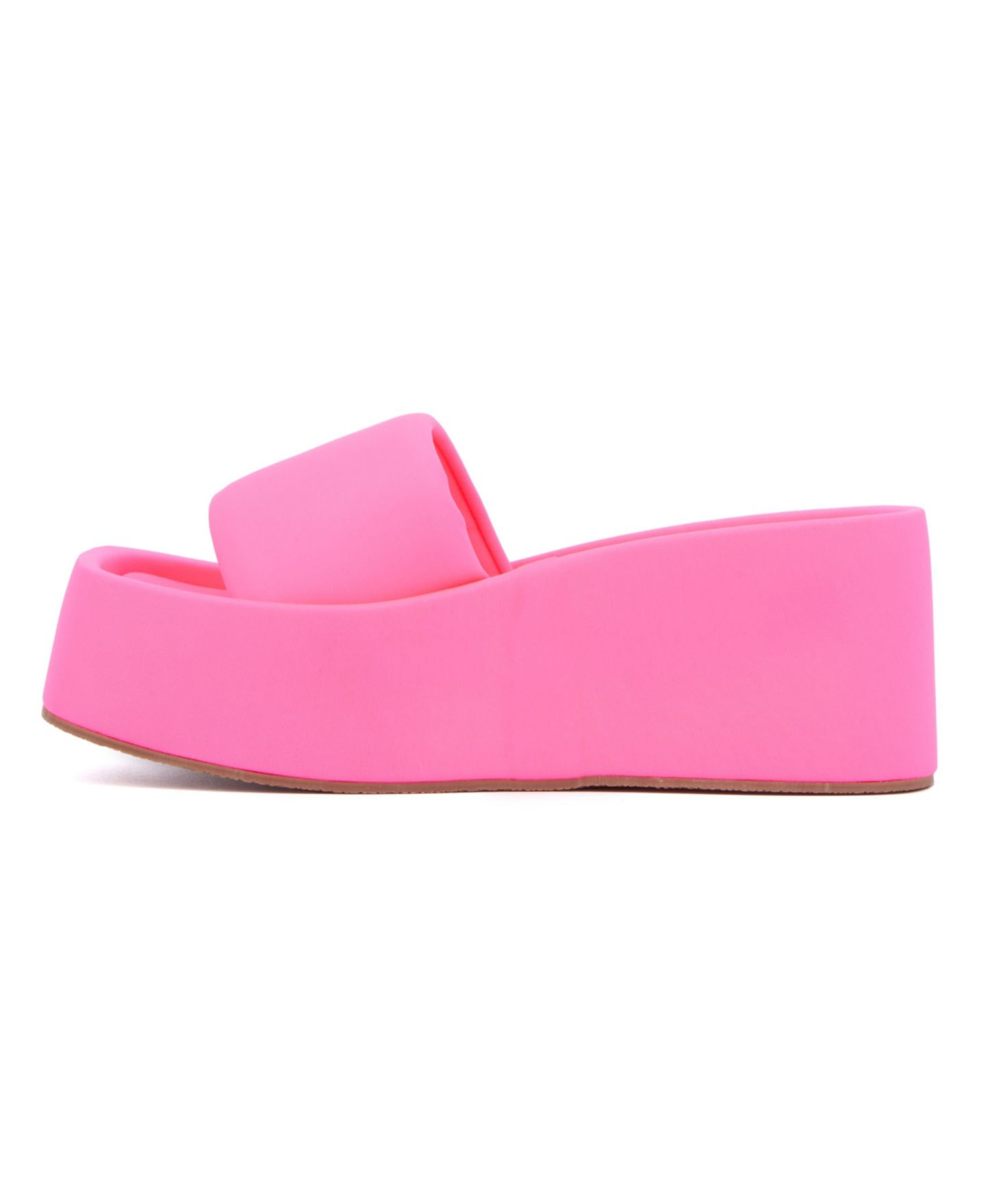 Женские сандалии Olivia Miller Uproar Wedge Sandal, цвет: Неоновый розовый — фото 6